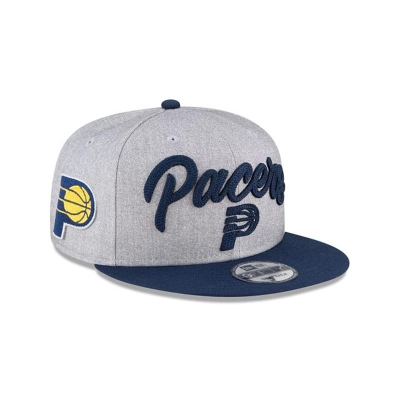 Grey Indiana Pacers Hat - New Era NBA Official NBA Draft 9FIFTY Snapback Caps USA9468052